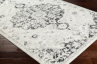 Simply timeless and beautifully on trend, this masterfully crafted Moroccan style area rug is distressed to impress. Easy elegant and casually cool, it looks right at home whether your furnishings are retro, boho or somewhere in between.Made of polypropylene | Machine woven | Medium pile | Rug pad recommended | Spot clean | Imported