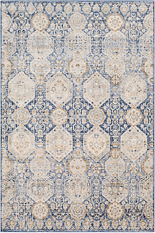 Express your worldly point of view with this exotic rug. Intricate patterns and captivating colors capture the look of far away places and add an element of allure to your design. Made of polypropylene | Machine woven | Medium pile | Rug pad recommended | Spot clean | Imported