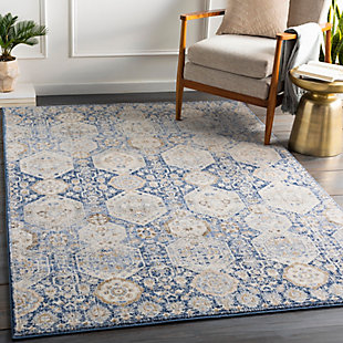 Express your worldly point of view with this exotic rug. Intricate patterns and captivating colors capture the look of far away places and add an element of allure to your design. Made of polypropylene | Machine woven | Medium pile | Rug pad recommended | Spot clean | Imported