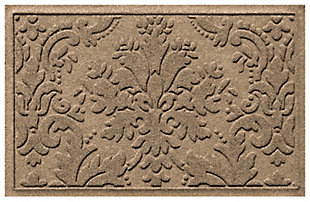 From the front door to the back door and all points in between, the Aqua Shield damask doormat is sure to keep your floors clean and dry. Beyond scraping dirt from shoes and paws, it’s got an exclusive “water dam” design for unbeatable absorbency. Resistant to the most extreme weather elements, this doormat is certified slip resistant by the National Floor Safety Institute. Talk about one heck of a welcome mat.Made of polypropylene with rubber backing | Machine made | Crush proof | Raised border keeps dirt and water in the mat, not on your floor | Absorbs one gallon of water per square yard | Mold/mildew/fade resistant | Anti-static and weather resistant | Suitable for indoor/outdoor use | Hose clean, then hang to dry or dry flat | Made in u.s.a.
