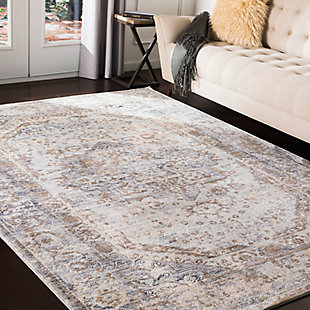 Express your worldly point of view with this exotic rug. Intricate patterns and captivating colors capture the look of far away places and add an element of allure to your design. Made of polyester and polypropylene | Machine woven | Medium pile | No backing; rug pad recommended | Spot clean | Imported