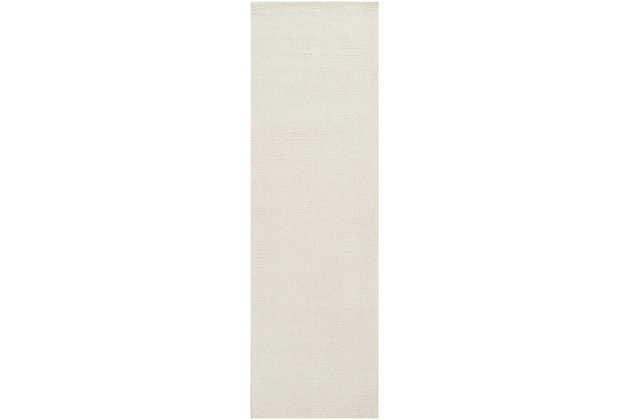 Dress up any floor with the natural hue and designer look of this rug. It welcomes visitors with warmth and comfort underfoot. Neutral color palette exudes a marvelously modern vibe which works wonders in any setting.100% wool | For indoor/outdoor use | Uv resistant; water resistant | Hand-loomed | High pile | Rug pad recommended | Spot clean | Imported | Canvas backing