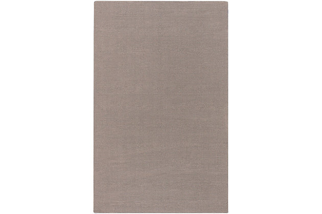 Dress up any floor with the natural hue and designer look of this rug. It welcomes visitors with warmth and comfort underfoot. Warm color palette exudes a marvelously modern vibe which works wonders in any setting.100% wool | Hand-loomed | High pile | Rug pad recommended | Spot clean | Imported
