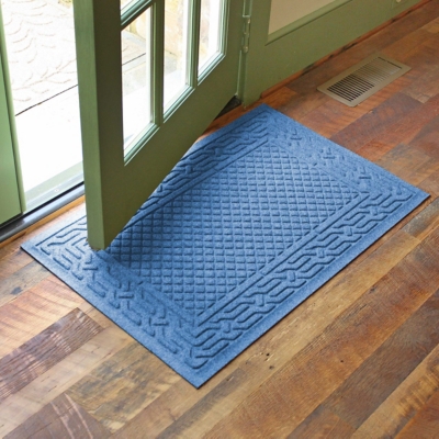 Home Accents Aqua Shield 1'11" x 3' Acropolis Indoor/Outdoor Doormat, Blue, large