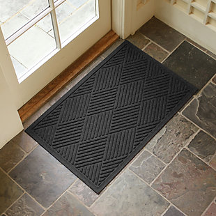 Home Accents Aqua Shield 2' x 2'10" Diamonds Indoor/Outdoor Doormat, Gray, rollover