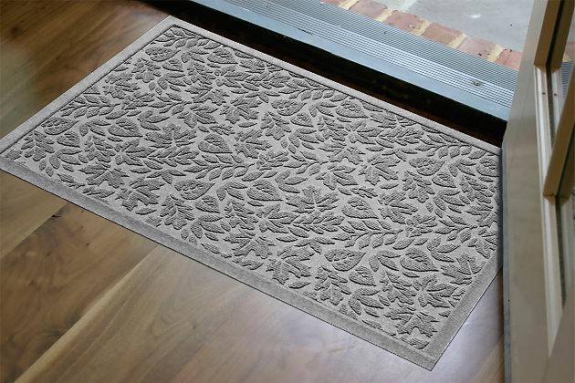 From the front door to the back door and all points in between, the Aqua Shield fall day doormat with leaf pattern is sure to keep your floors clean and dry. Beyond scraping dirt from shoes and paws, it’s got an exclusive “water dam” design for unbeatable absorbency. Resistant to the most extreme weather elements, this doormat is certified slip-resistant by the National Floor Safety Institute. Talk about one heck of a welcome mat.Made of polypropylene with rubber backing | Machine made | Crush proof | Raised border keeps dirt and water in the mat, not on your floor | Absorbs one gallon of water per square yard | Mold/mildew/fade resistant | Anti-static and weather resistant | Suitable for indoor/outdoor use | Hose clean, then hang to dry or dry flat | Made in u.s.a.