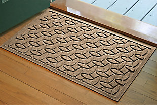 Home Accents Aqua Shield 1'10" x 2'10" Ellipse Indoor/Outdoor Doormat, Beige, rollover