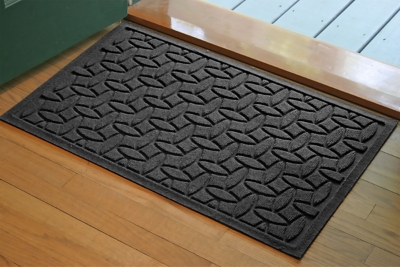 Home Accents Aqua Shield 1'10" x 2'10" Ellipse Indoor/Outdoor Doormat, Gray, large