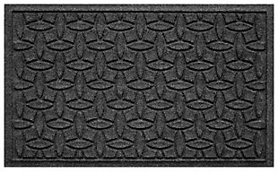 From the front door to the back door and all points in between, the Aqua Shield ellipse doormat with modern geometric pattern is sure to keep your floors clean and dry. Beyond scraping dirt from shoes and paws, it’s got an exclusive “water dam” design for unbeatable absorbency. Resistant to the most extreme weather elements, this doormat is certified slip-resistant by the National Floor Safety Institute. Talk about one heck of a welcome mat.Made of polypropylene with rubber backing | Machine made | Crush proof | Raised border keeps dirt and water in the mat, not on your floor | Absorbs one gallon of water per square yard | Mold/mildew/fade resistant | Anti-static and weather resistant | Suitable for indoor/outdoor use | Hose clean, then hang to dry or dry flat | Made in u.s.a.
