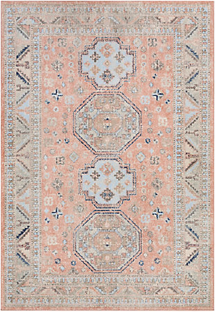 Traditional Area Rug 6'7" x 9' Rug, Multi, rollover