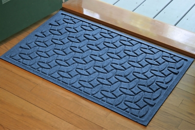 Home Accents Aqua Shield 1'10" x 2'10" Ellipse Indoor/Outdoor Doormat, Blue, large