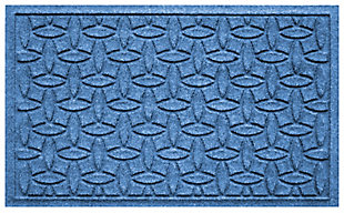 Home Accents Aqua Shield 1'10" x 2'10" Ellipse Indoor/Outdoor Doormat, Blue, large