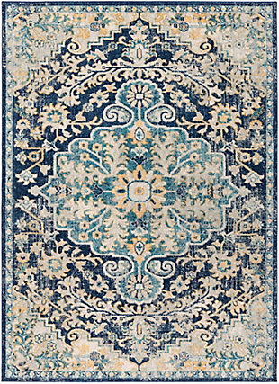 Tasteful design and harmonious hues impart a timeless look to any space. This highly versatile area rug is the perfect marriage of traditional and contemporary styles. It’s a sophisticated yet relaxed aesthetic that feels right at home.Made of polypropylene | Machine woven | Medium pile | Rug pad recommended | Imported | Spot clean only