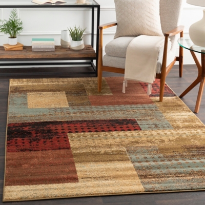 Modern Area Rug 5'3" X 7'7" Rug, Multi, large