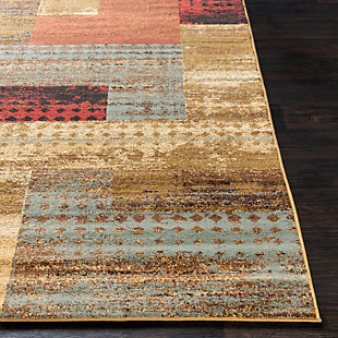 Delineate a space in a beautiful way with this designer area rug. Its gorgeous geometric design infuses a modern sensibility that simply suits your style.Made of polypropylene | Machine woven | Medium pile | Rug pad recommended | Spot clean | Imported