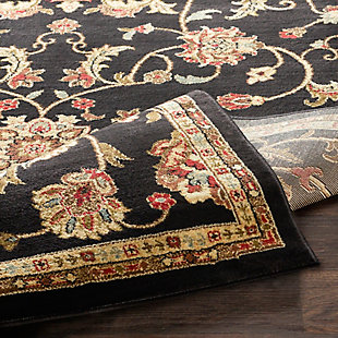 With its timeless tapestry, this rug with floral-and-vine design is simply divine. Alive with earthy tones and textural interest, it’s a natural choice in easy-breezy living.Made of polypropylene | Machine woven | Medium pile | Rug pad recommended | Spot clean | Imported