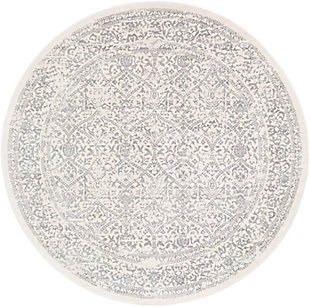 Traditional Area Rug 7'10 Round Rug, Multi, large
