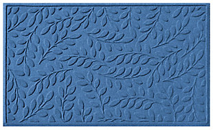 Home Accents Aqua Shield 3' x 5' Brittany Leaf Estate Mat, Blue, large