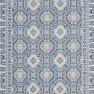 Tasteful design and harmonious hues impart a timeless look to any space. This highly versatile area rug is the perfect marriage of traditional and contemporary styles. It’s a sophisticated yet relaxed aesthetic that feels right at home.Made of polypropylene | Machine woven | No pile | Jute bac; rug pad recommended | Spot clean | Imported