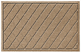From the front door to the back door and all points in between, the Aqua Shield cordova doormat with lattice pattern is sure to keep your floors clean and dry. Beyond scraping dirt from shoes and paws, it’s got an exclusive “water dam” design for unbeatable absorbency. Resistant to the most extreme weather elements, this doormat is certified slip resistant by the National Floor Safety Institute. Talk about one heck of a welcome mat.Made of polypropylene with rubber backing | Machine made | Crush proof | Raised border keeps dirt and water in the mat, not on your floor | Absorbs one gallon of water per square yard | Mold/mildew/fade resistant | Anti-static and weather resistant | Suitable for indoor/outdoor use | Hose clean, then hang to dry or dry flat | Made in u.s.a.