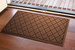Home Accents Aqua Shield 1'11" x 2'11" Cordova Indoor/Outdoor Doormat, Brown, rollover