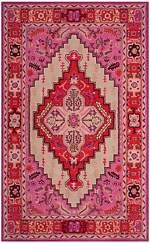 Safavieh Bellagio 5' X 8' Area Rug, Red Pink/Ivory, large