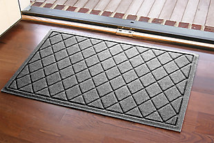 Home Accents Aqua Shield 1'11" x 2'11" Cordova Indoor/Outdoor Doormat, Gray, rollover