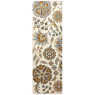 Home Accents Athena Flower 2'6" X 8' Area Rug, , rollover