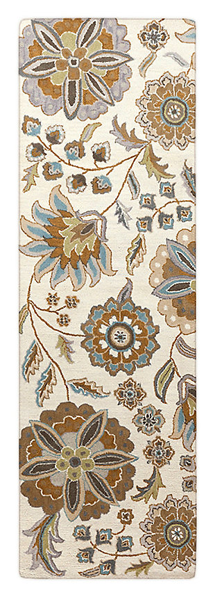 Home Accents Athena Flower 2'6" X 8' Area Rug, , large