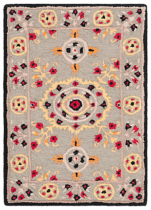 Rules are made to be broken. This eclectic rug combines elements from a variety of styles and turns them into something fresh and new, and utterly you.100% wool | Hand-tufted | Medium pile | Rug pad recommended | Spot clean | Imported