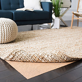 A rug pad is recommended for use with most types of area rugs. Rug padding is relatively inexpensive and is indispensable in helping to extend the life and maintain the inherent beauty of area rugs.Made of pvc foam and polyester | Machine loomed | Prevents scratching of the floor and extends the life of your rug | Easily cleaned by hand-washing in mild detergent, rinsed and laid flat to dry | Can be cut to fit the desired area rug size | Imported