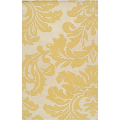 Home Accents Athena Paisley 4' X 6' Area Rug, Yellow, large