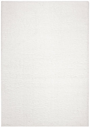 August Shag 5'3" x 7'6" Area Rug, White, large