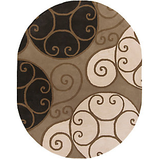Home Accents Athena Swirl 8' X 10' Oval Area Rug, , rollover
