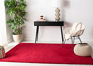 August Shag 5'3" x 7'6" Area Rug, Red, rollover