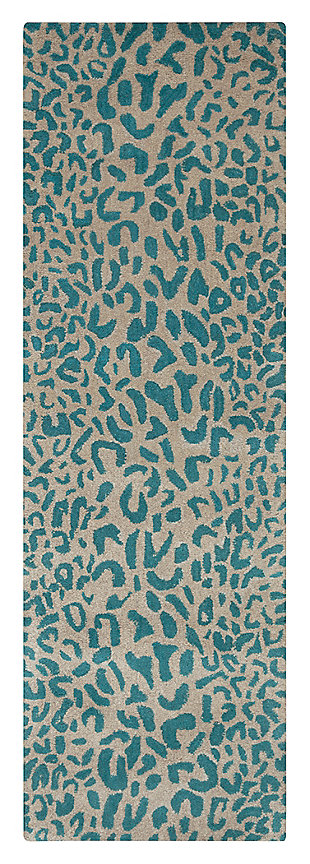 Home Accents Athena Leopard 2'6" X 8' Area Rug, , large