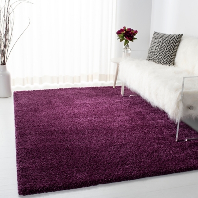 August Shag 5'3" x 7'6" Area Rug, Purple, large