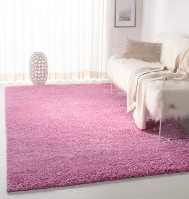 August Shag 5'3" x 7'6" Area Rug, Pink, large