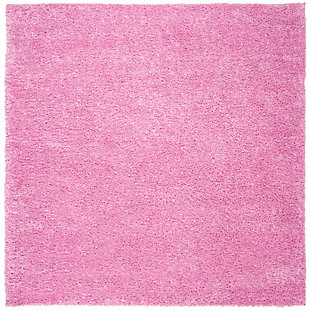 August Shag 6'7" x 6'7" Square Area Rug, Pink, rollover