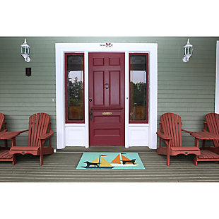 Home Accents Deckside 2' X 3' Marine Pup Indoor/outdoor Doormat, , rollover