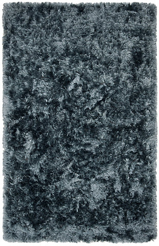 Ocean Shag 5' x 8' Area Rug, Black/Gray, large