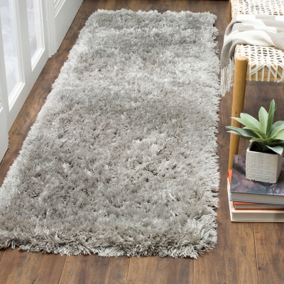 Safavieh Polar Shag 2'3" x 6' Runner, Silver, large