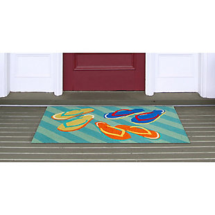 Home Accents Deckside 2' X 3' Summer Shoes Indoor/outdoor Doormat, , rollover