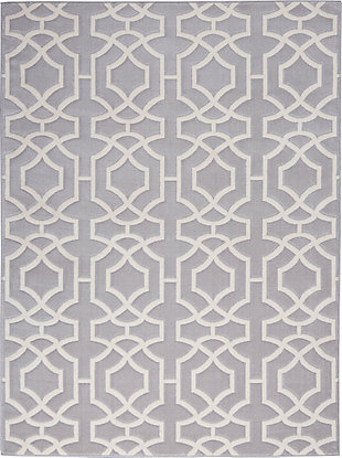 Inspire Me! Home Décor Inspire Me! Home Décor Joli 5'3" x 7'3" Grey/White Contemporary Indoor Rug, Gray/White, large