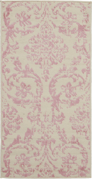 Nourison Nourison Jubilant 2' x 4' Ivory/Pink Vintage Indoor Rug, Ivory/Pink, large