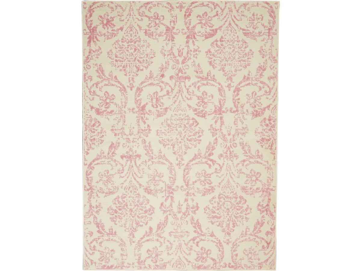 Nourison Jubilant White And Pink 5'x7' Area Rug