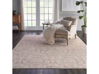 Nourison Jubilant 7'10" x 9'10" Ivory/Pink Vintage Indoor Rug
