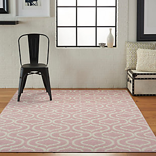 Nourison Jubilant Pink 5'x7' Moroccan Area Rug, Pink, rollover
