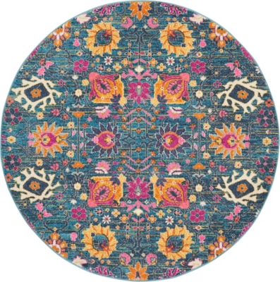 Nourison Nourison Passion Ivory/Multi Bohemian Indoor Rug, Denim, grid