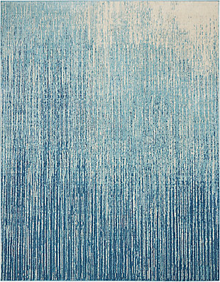 Nourison Nourison Passion 6'7" x 9'6" Navy/Light Blue Modern Indoor Rug, Navy/Light Blue, large